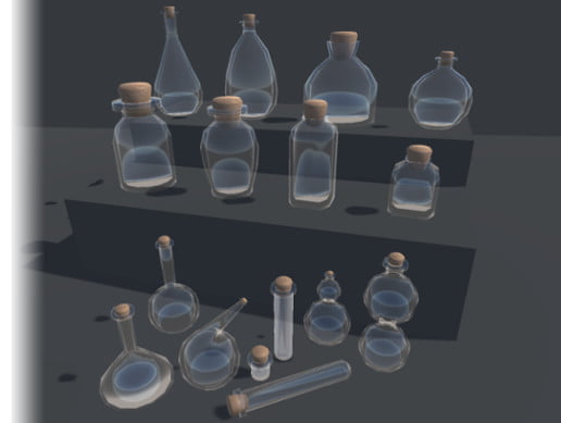 Unity Asset Jar and Vial Prop Pack free download