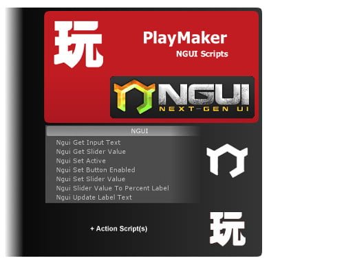 Unity Asset PlayMaker NGUI Scripts free download