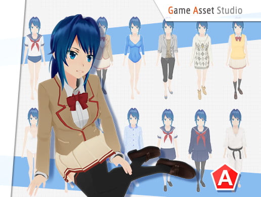 Unity Asset Aoi Character Pack free download
