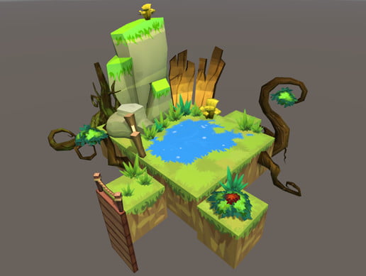 Unity Asset Cartoon Style Fantasy Environment Pack free download