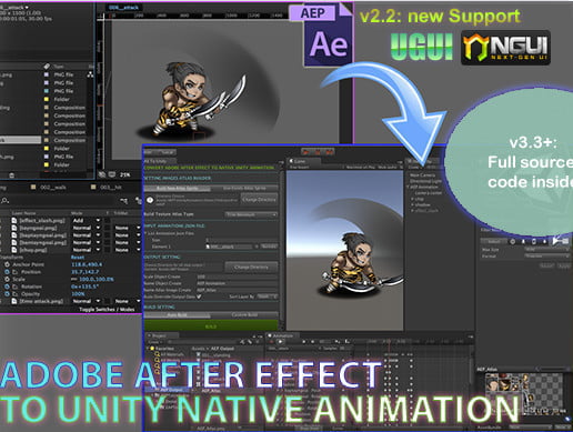 Unity Asset AE2Unity After Effect To Unity Animation free download