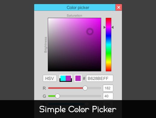Unity Asset Simple Color Picker PRO free download
