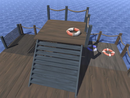 Unity Asset Hand Painted modular dock pier free download