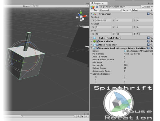 Unity Asset Spinthrift - Mouse rotation made easy free download