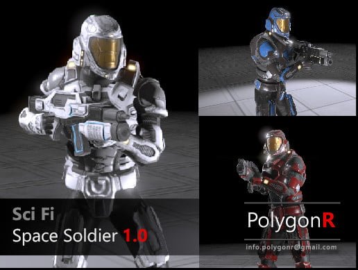 Unity Asset Sci Fi Space Soldier PolygonR free download