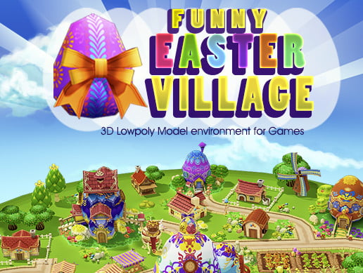 Unity Asset Funny Easter Village free download