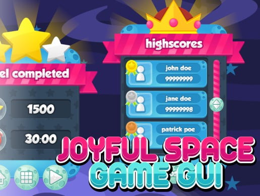 Unity Asset Joyful Space – Game GUI free download