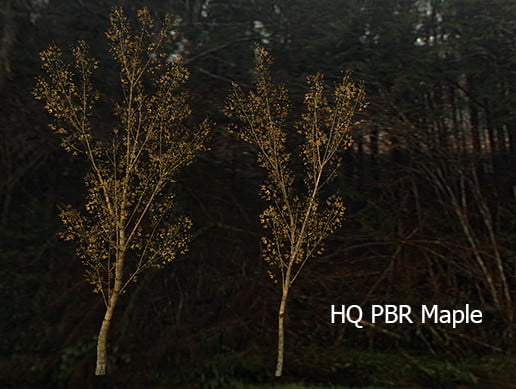 Unity Asset HQ Autumn Dry Maple Trees free download