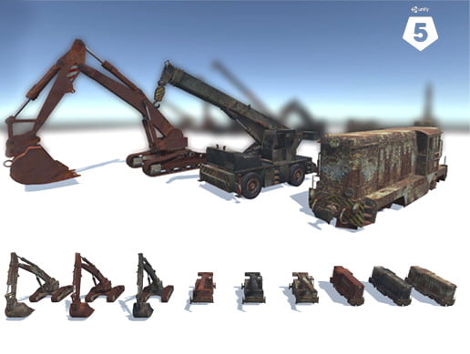 Unity Asset Abandoned Vehicles free download