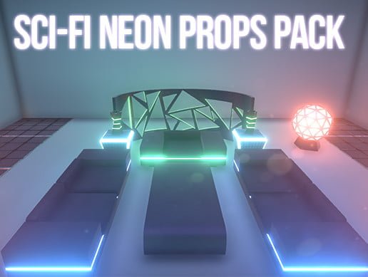 Unity Asset Sci-Fi Neon Props Pack free download