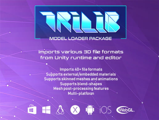 Unity Asset TriLib - Unity model loader package free download