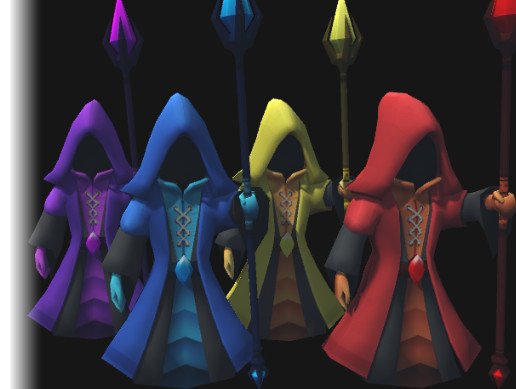 Unity Asset Stylized Mages - 8 colour variations Low Poly free download