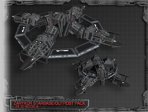 Unity Asset Zarykor Starbase Outpost Pack free download
