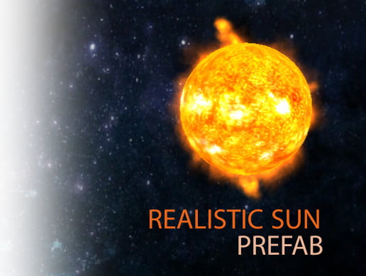 Unity Asset Animated Sun Prefab free download