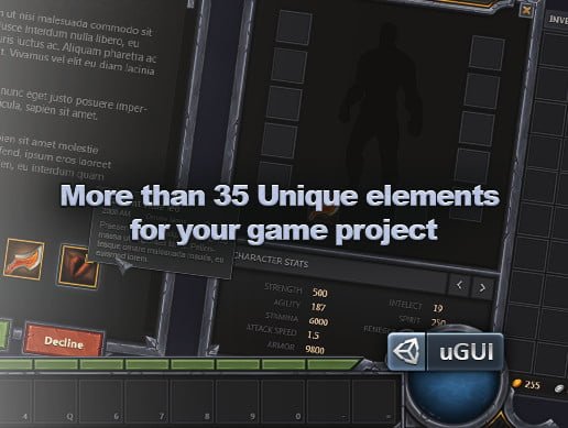 Unity Asset RPG MMO UI 2 for UGUI free download