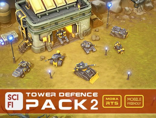 Unity Asset SCIFI Tower Defense Pack 2 free download