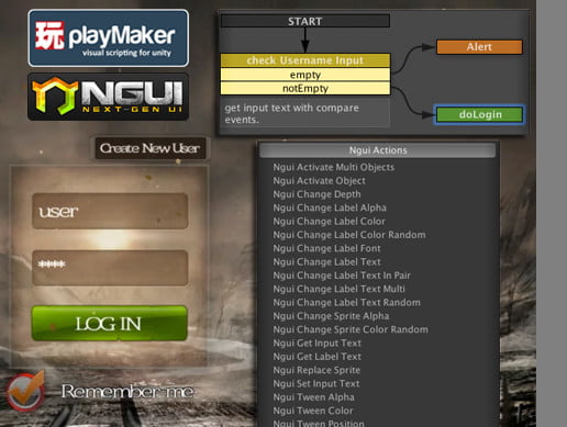 Unity Asset Ngui ACTION for PlayMaker free download