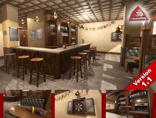 Unity Asset Tavern Bar Interior free download