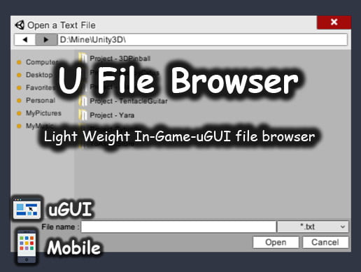 Unity Asset uFile Browser free download