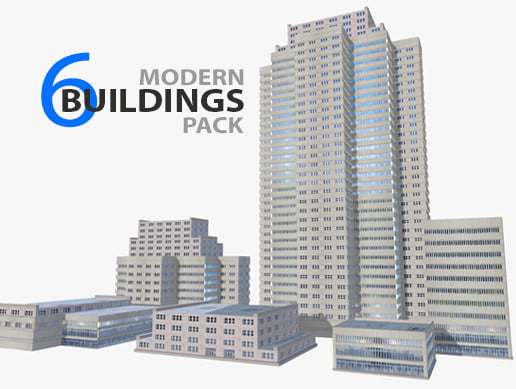 Unity Asset Modern buildings pack free download