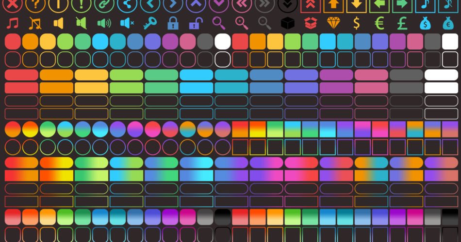 Unity Asset 6000 Flat Buttons Icons Pack free download