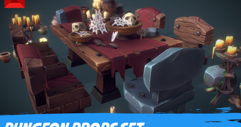 Unity Asset Dungeon Props Pack 100+ Objects free download