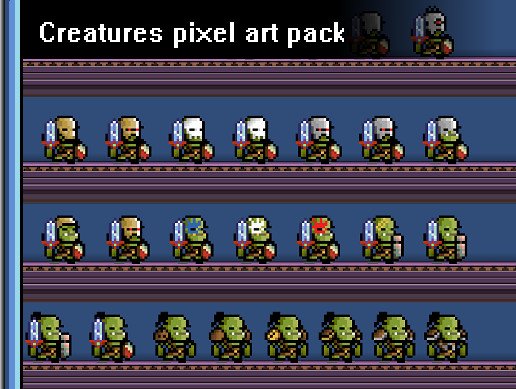 Unity Asset Creatures Pixel Art Pack free download