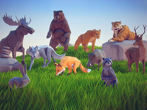 Unity Asset Poly Art Animals Forest Set free download
