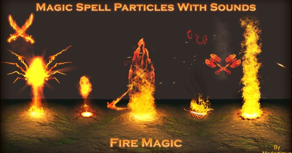 Unity Asset Magic Fire Spells with Sounds free download