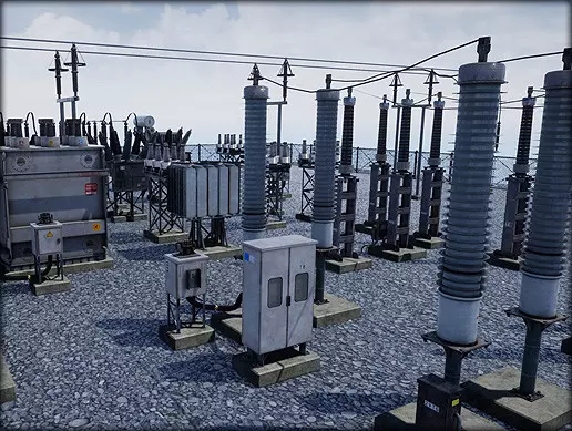 Unity Asset Electric Substation Power Grid free download