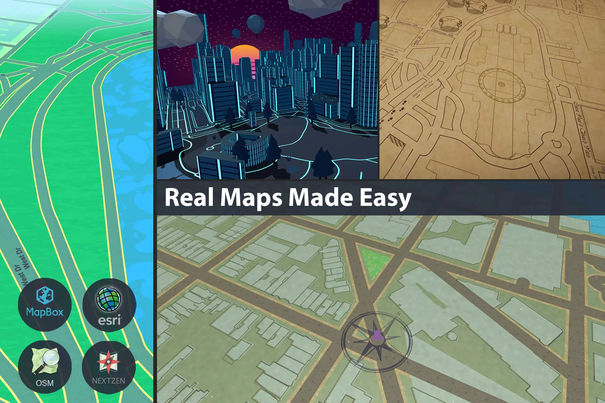 Unity Asset GO Map - 3D Map for AR Gaming free download