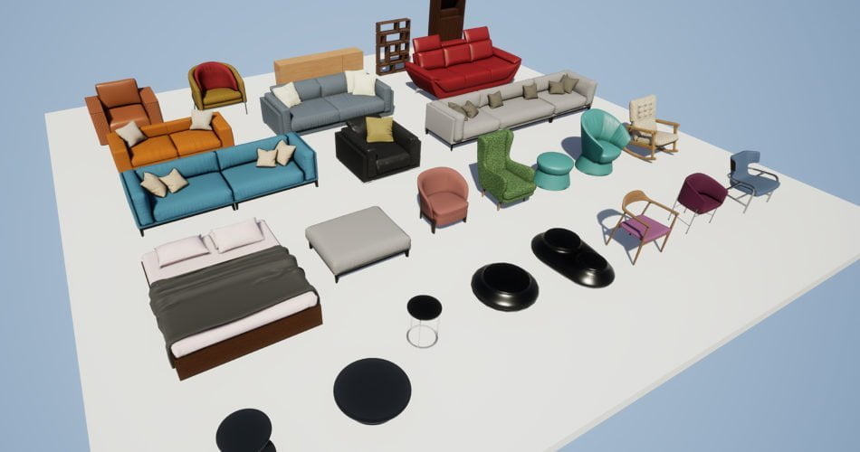 Unity Asset Furniture Pack free download