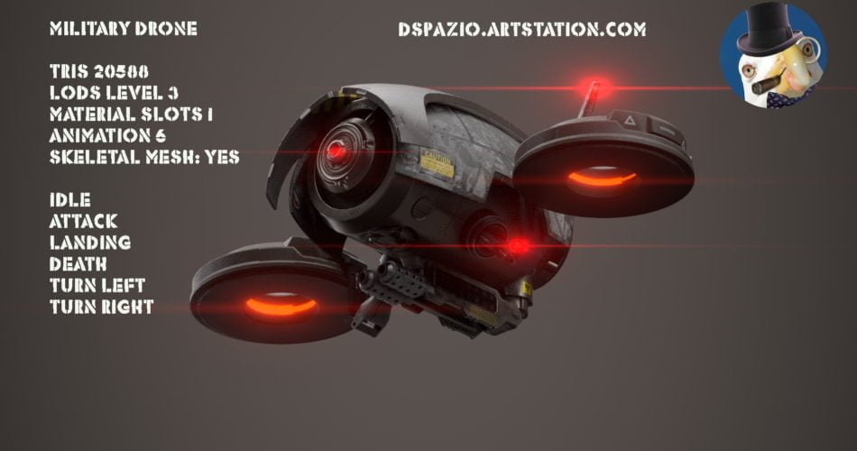 Unity Asset Military Drone free download