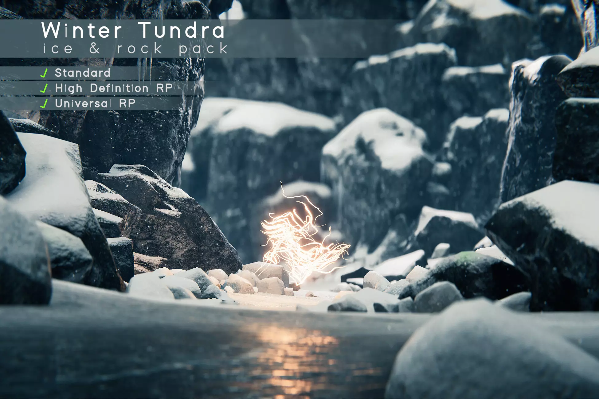 Unity Asset Winter Tundra - Ice Rock Pack free download