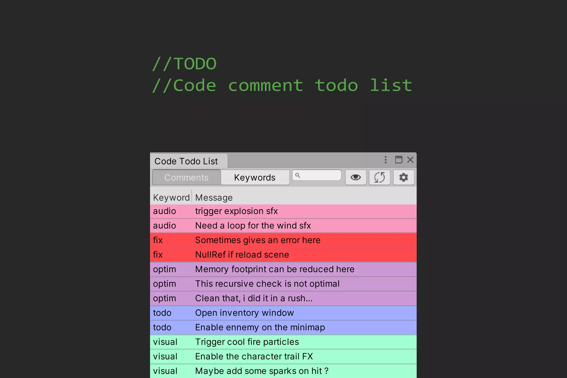 Unity Asset TODO Code Todo List free download