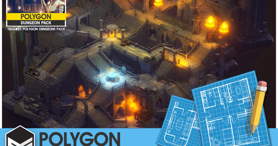 POLYGON Dungeons Map - Low Poly 3D Art by Synty