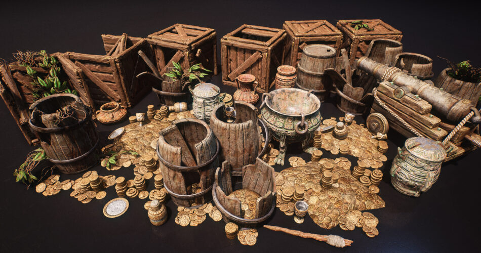 Ruins Treasure Prop Pack
