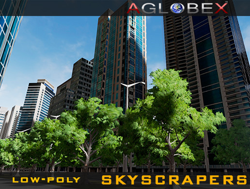 53 Low-poly Skyscrapers (Day & Night)
