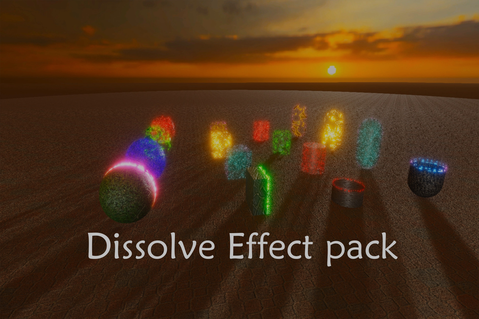 Effects packages. Bullet Effect Unity. Dissolve.