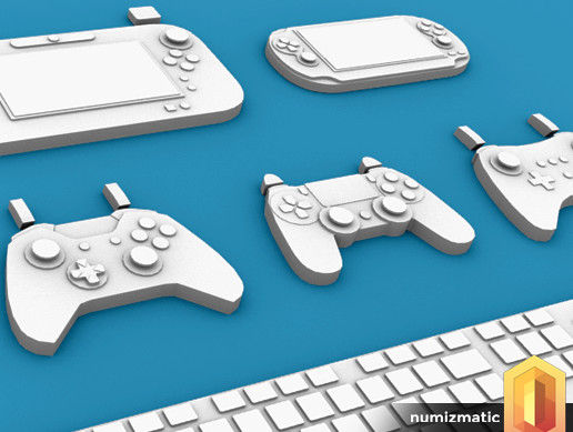 Low Poly 3D Controllers