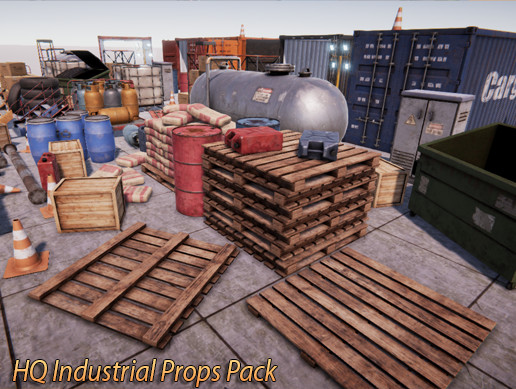 Industrial Props Pack - PBR