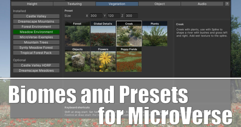 Biomes and Presets for MicroVerse