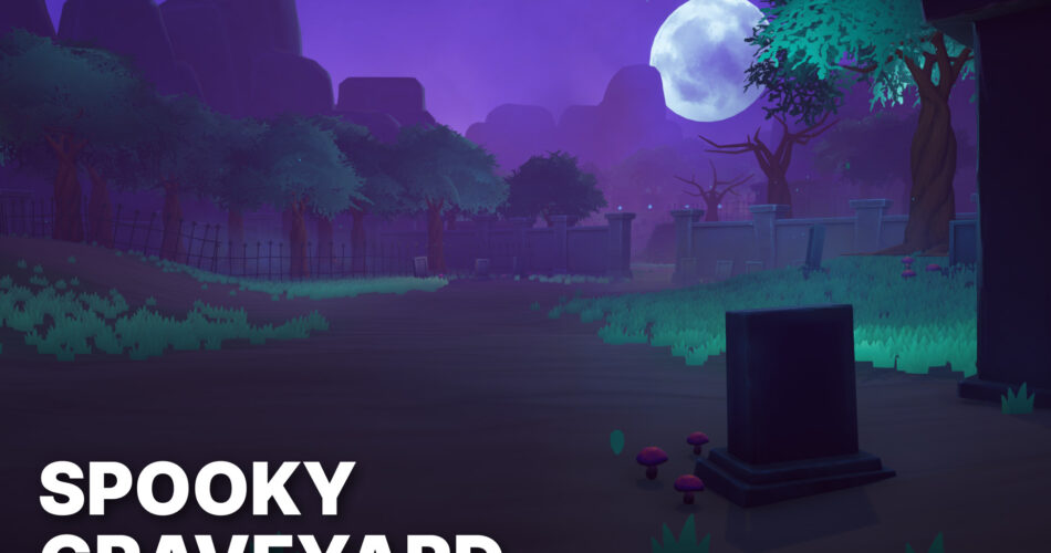 Spooky Graveyard - Stylized Fantasy Environment